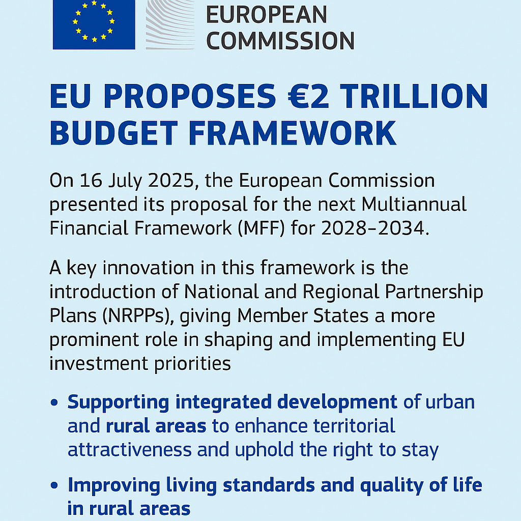European Commission Proposes €2 Trillion Budget with Strong Focus on Territorial Development