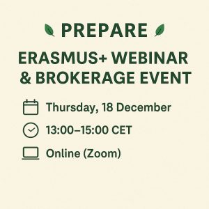 PREPARE Erasmus+ Webinar & Brokerage Event – Join Us