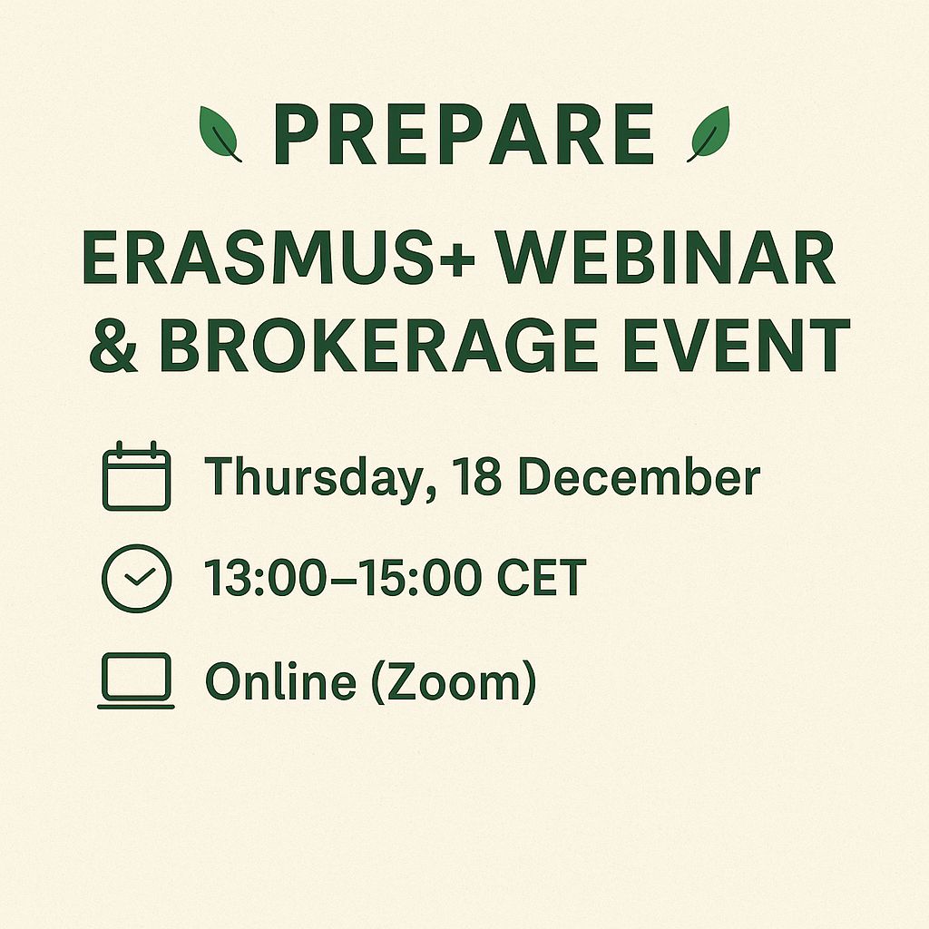 PREPARE Erasmus+ Webinar & Brokerage Event – Join Us