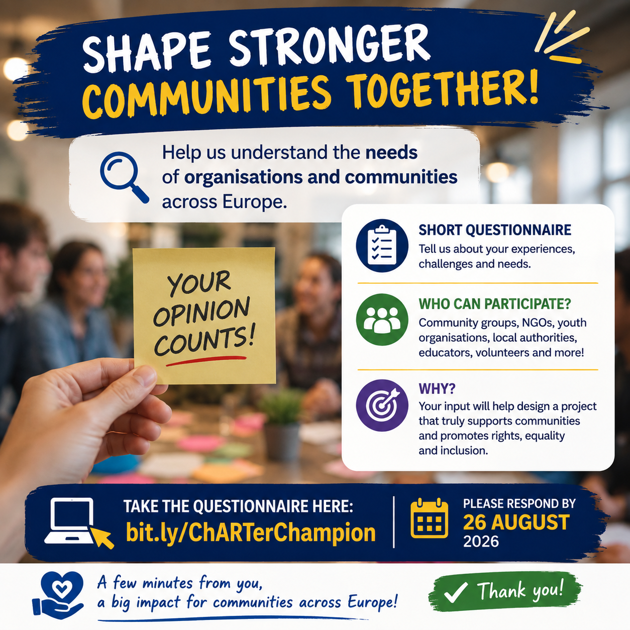Help Shape the ChARTer Champion Project – Take Our Short Questionnaire